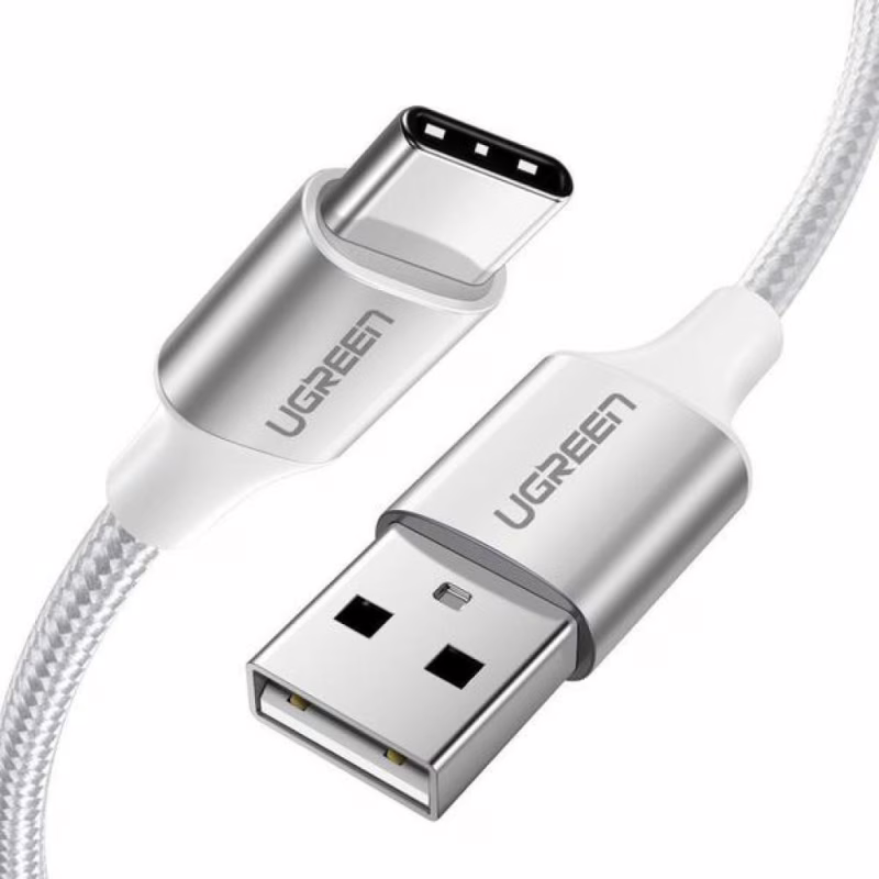 Дата кабель USB 2.0 AM to USB-C 1.0m aluminum braid US288 white Ugreen (60131)