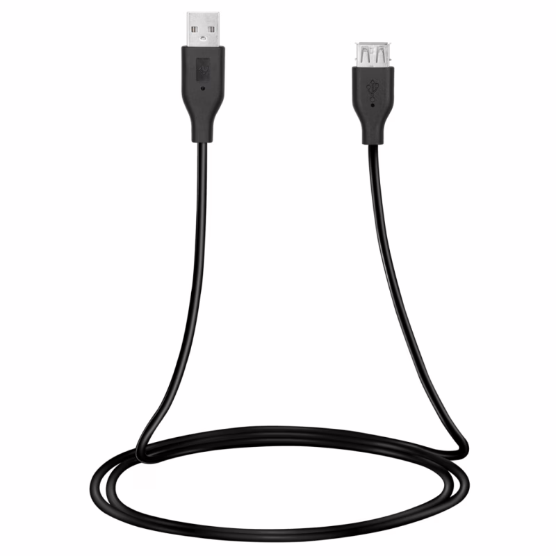 Дата кабель USB 2.0 AM/AF 3.0m black 2E (2E-W-3168M3)