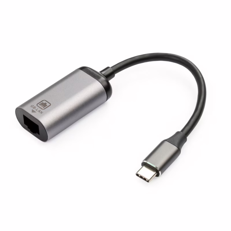 Переходник USB-C to RJ45 Ethernet 1000Mbps Vinga (VCPATCLGB)