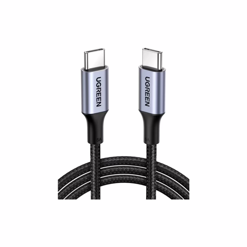 Дата кабель USB-C to USB-C 1.0m US316 100W 5A Alum. (Black) Ugreen (70427)
