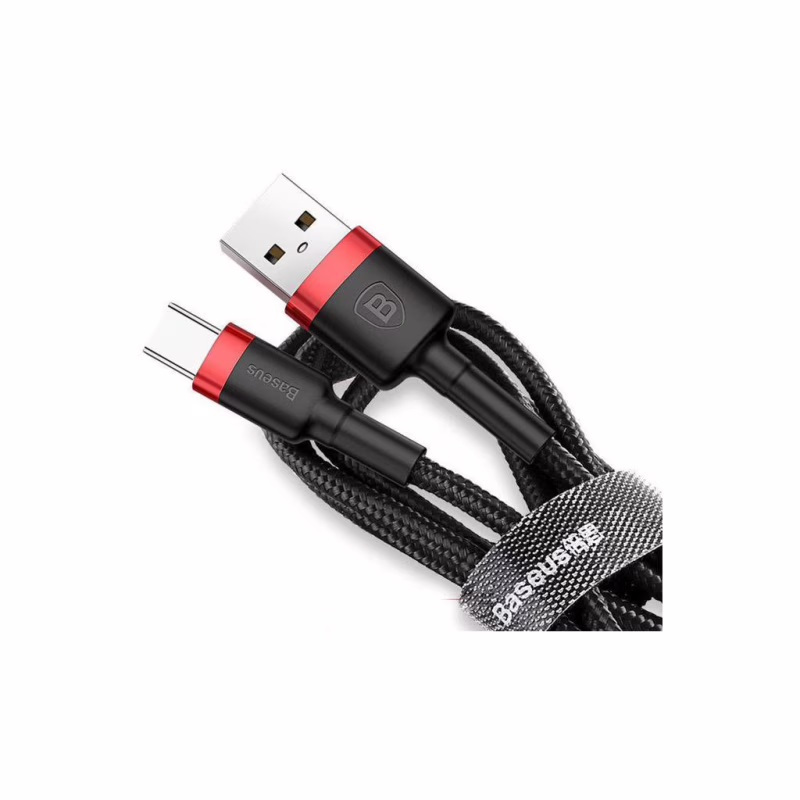 Дата кабель USB 2.0 AM to USB-C 2.0m 2A red-black Baseus (CATKLF-C91)