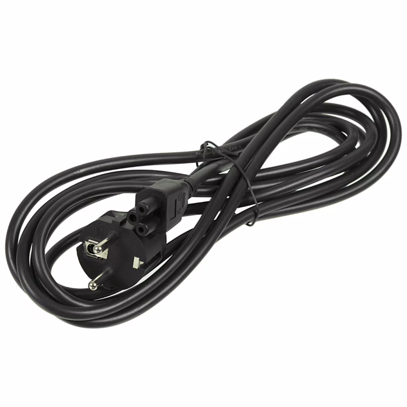 Кабель живлення C5 1.2m 0.75mm2 Merlion (PC-186 CEE7/7-IECC5CCA12)