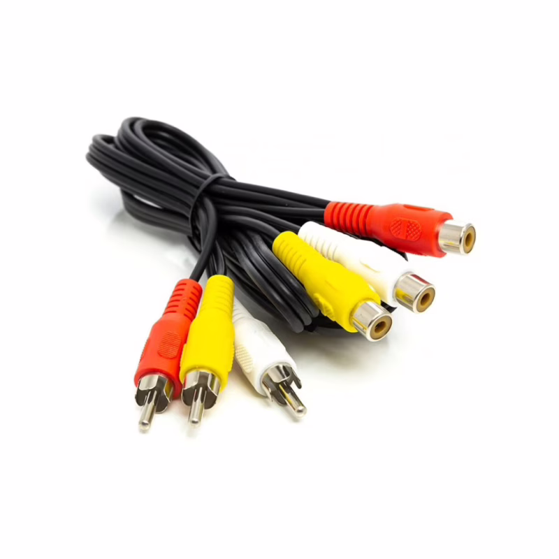 Кабель мультимедийный 3xRCA M to 3xRCA F 1.0m PowerPlant (CA912049)