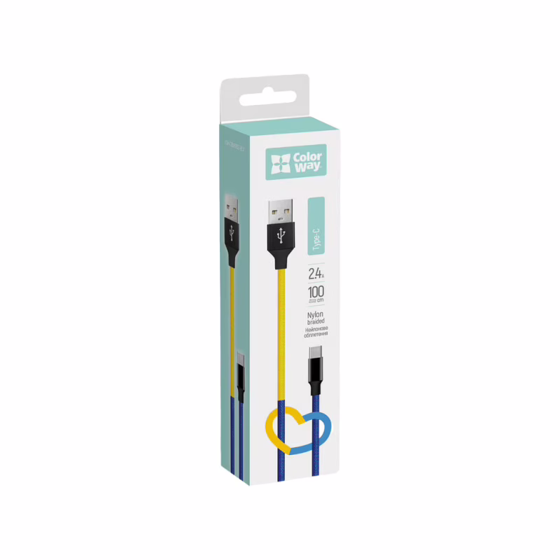 Дата кабель USB 2.0 AM to USB-C 1.0m National ColorWay (CW-CBUC052-BLY)