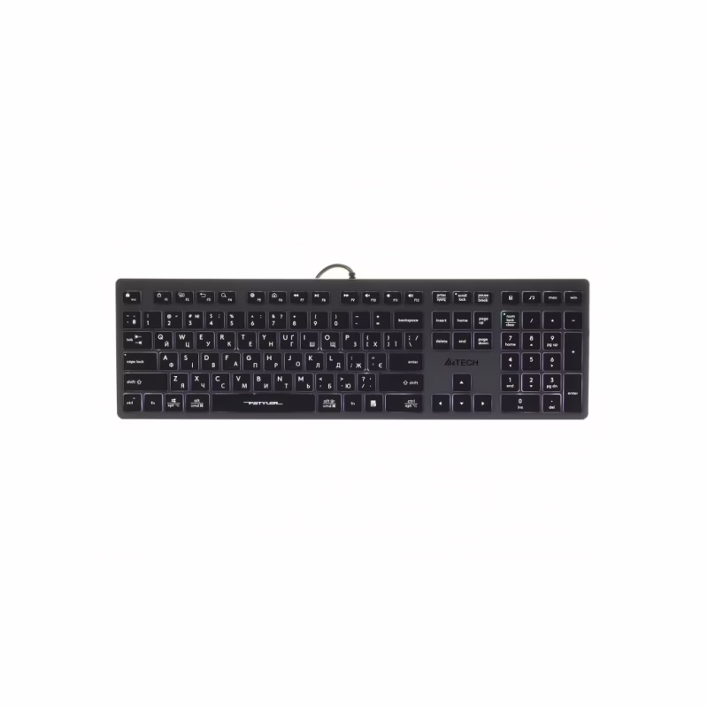 Клавіатура A4Tech FX60 USB Grey White backlit (4711421979009)