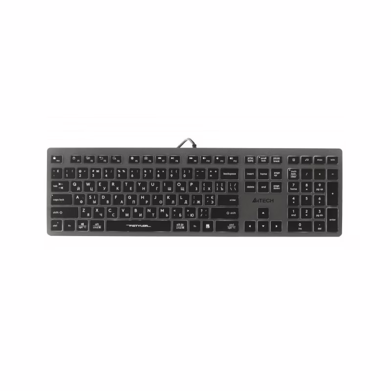Клавіатура A4Tech FX60H USB Grey White backlit (4711421976343)