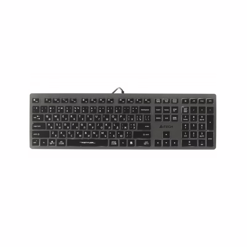 Клавиатура A4Tech FX60H USB Grey White backlit (4711421976343)
