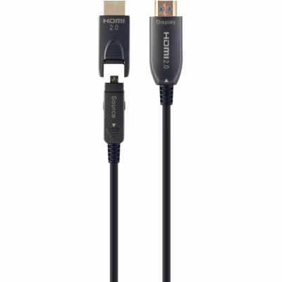 Кабель мультимедийный HDMI M to HDMI M 50.0m V2.0 AOC 4K60Hz gold Cablexpert (CCBP-HDMID-AOC-50M)