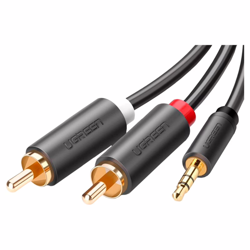 Кабель мультимедийный 3.5mm F to 2xRCA M 3.0m Black Ugreen (10512)