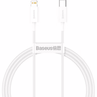 Дата кабель USB-C to Lightning 1.0m 20W Superior Series White Baseus (CATLYS-A02)