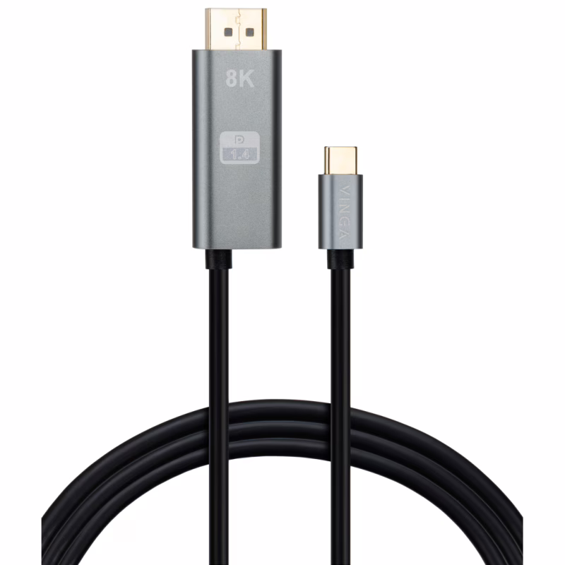 Кабель мультимедийный USB-C to DisplayPort M 1.5m v1.4 8K60Hz PD 100W port Vinga (VCPVCCD1415PD)