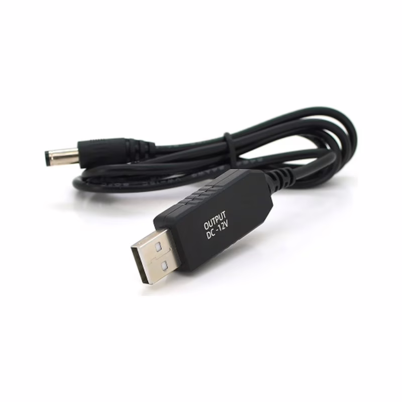 Кабель питания USB to DC 5.5x2.5mm 12V 1.0m OEM Voltronic (KPFR/5-12)