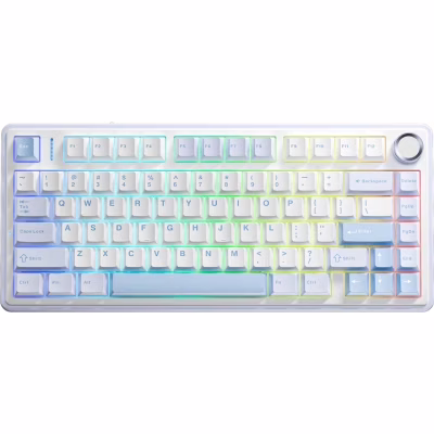 Клавіатура Aula F75 Gasket Greywood V3 switch Hot-Swap PBT Wireless/Bluetooth/USB Blue (6948391208633)