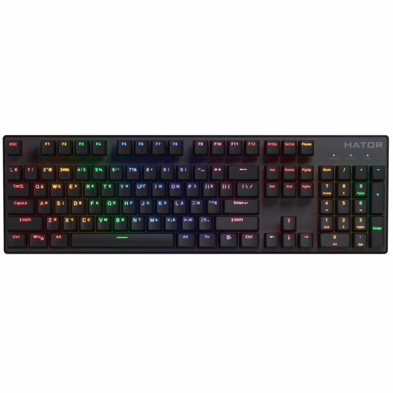 Клавіатура Hator Icefall Mecha Rainbow USB Black (HTK104UA)