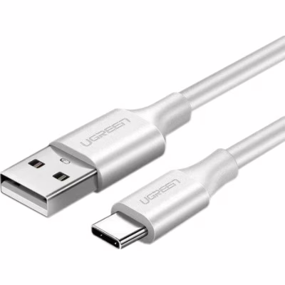 Дата кабель USB 2.0 AM to USB-C 0.5m 3.0A (18W) Nickel Plating US287 White Ugreen (60120)