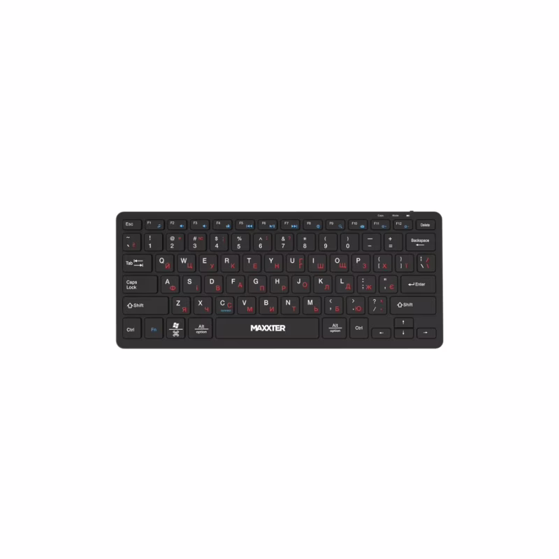 Клавіатура Maxxter KBW-C01B-UA Wireless UA Black (KBW-C01B-UA)