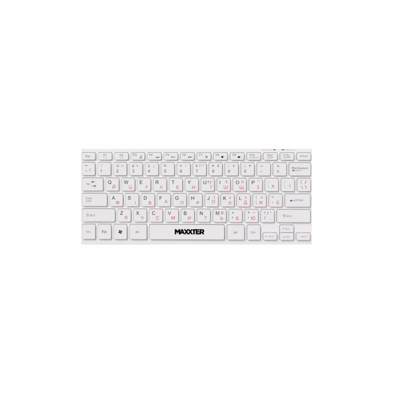 Клавіатура Maxxter KBM-C01W-UA USB UA White (KBM-C01W-UA)