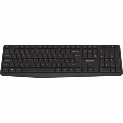 Клавіатура Canyon KB-W01 Water resistant Wireless UA Black (CNE-CKEYW01)