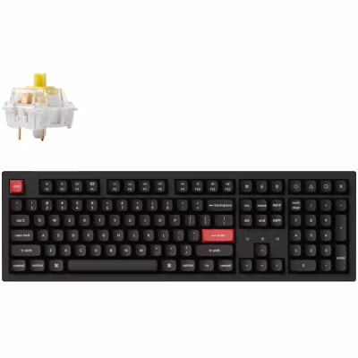 Клавіатура Keychron K10 PRO K pro Banana White Led QMK Wireless/Bluetooth/USB-A UA Black (K10P-A4-UA)