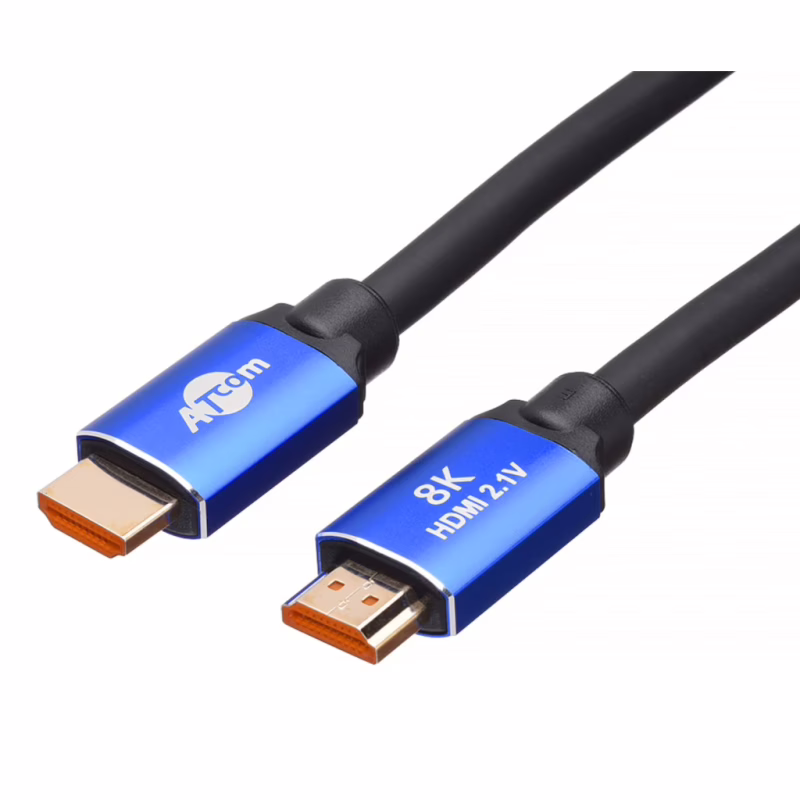 Кабель мультимедийный HDMI M to HDMI M 1.0m V2.1 Atcom (88801)