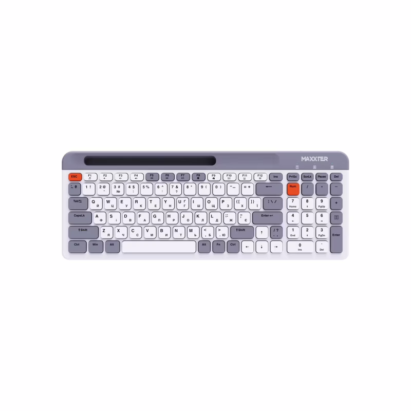 Клавіатура Maxxter KBW-02G-UA Wireless Grey (KBW-02G-UA)