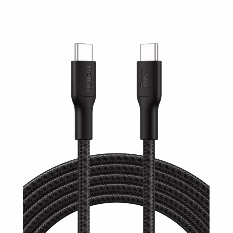 Дата кабель USB-C to USB-C 3.0m 240W black Belkin (CAB025HQ3MBK)