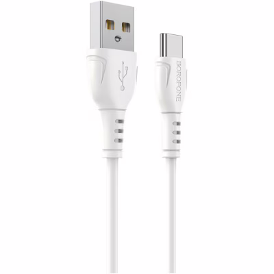 Дата кабель USB 2.0 AM to Micro 5P 1.0m 2.4A black BOROFONE (6931474743916)
