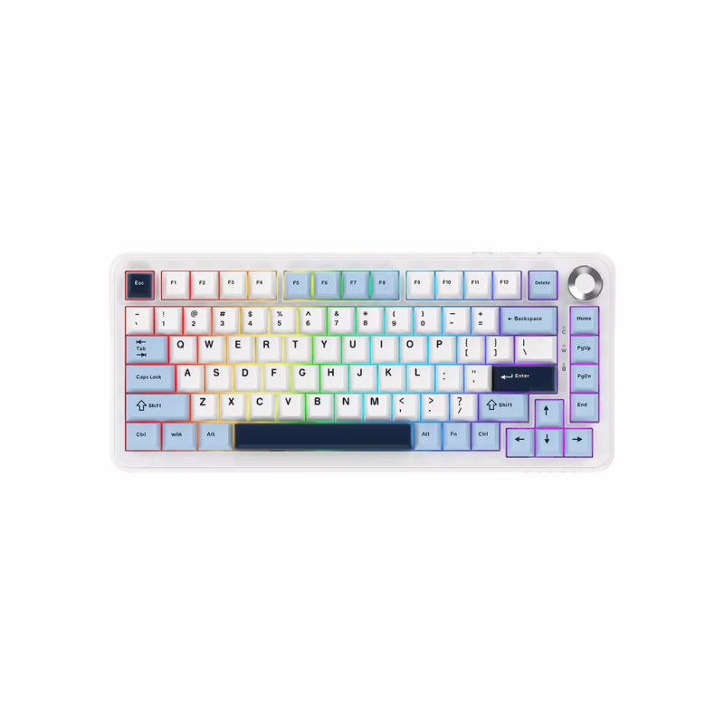 Клавіатура Ajazz AK820 MAX PLUS Daydream Switch RGB Wireless/Bluetooth/USB White (AK820MAX-DD-BWD)
