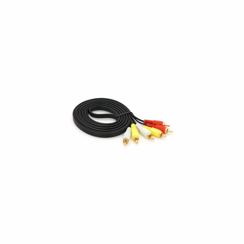 Кабель мультимедійний 3xRCA M to 3xRCA M 3.0m black Voltronic (YT-3хRCA(M)/3хRCA(M)-3.0G)