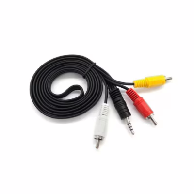 Кабель мультимедийный 3.5mm M to 3xRCA M 1.8m black Voltronic (YT-3.5(M)/3хRCA(M)-1.8Cu)