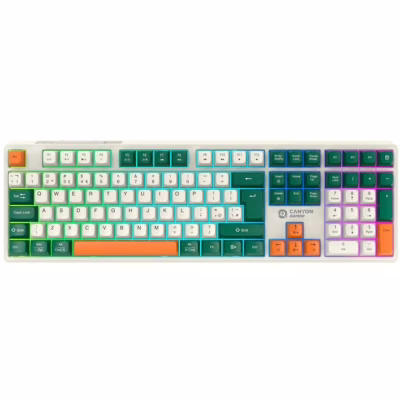 Клавіатура Canyon Shadder GKW-11 RGB Silent Wireless/Bluetooth/USB UA White (CND-SKBW11)
