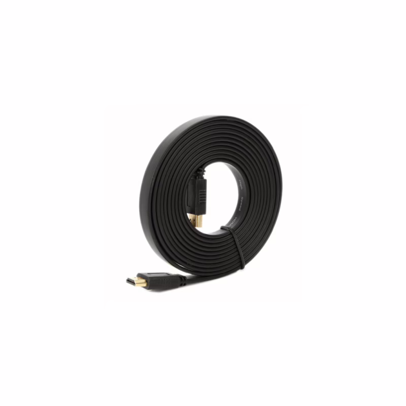 Кабель мультимедійний HDMI M to HDMI M 5.0m V1.4 black Merlion (YT-HDMI(M)/(M)SLIM-5.0m/01072)