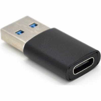 Перехідник USB 3.0 M to USB-C F black VEGGIEG (TC-106)