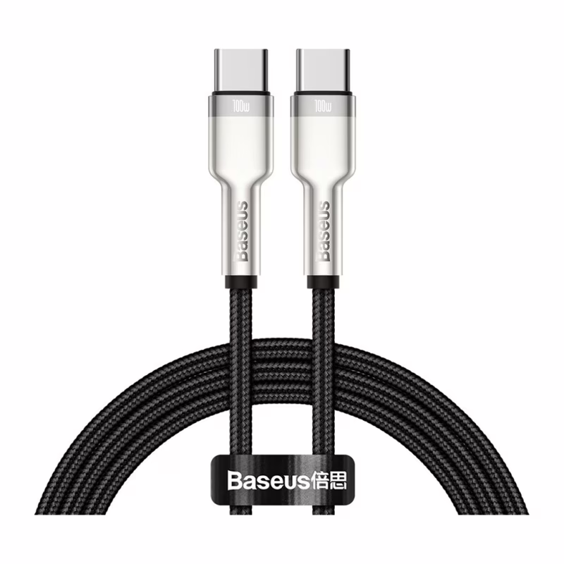 Дата кабель USB-C to USB-C 1.0m 100W metal black Baseus (CATJK-C01)