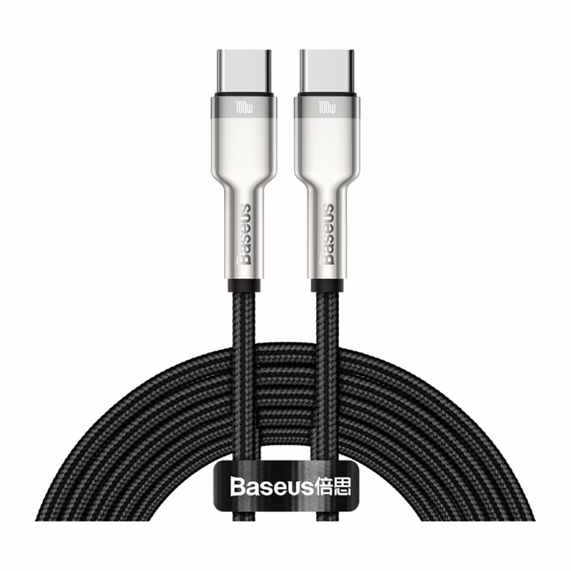 Дата кабель USB-C to USB-C 2.0m 100W metal black Baseus (CATJK-D01)