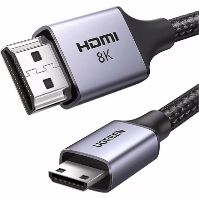 Кабель мультимедійний HDMI M to HDMI mini M 1.0m 8K HD163 black Ugreen (15514)