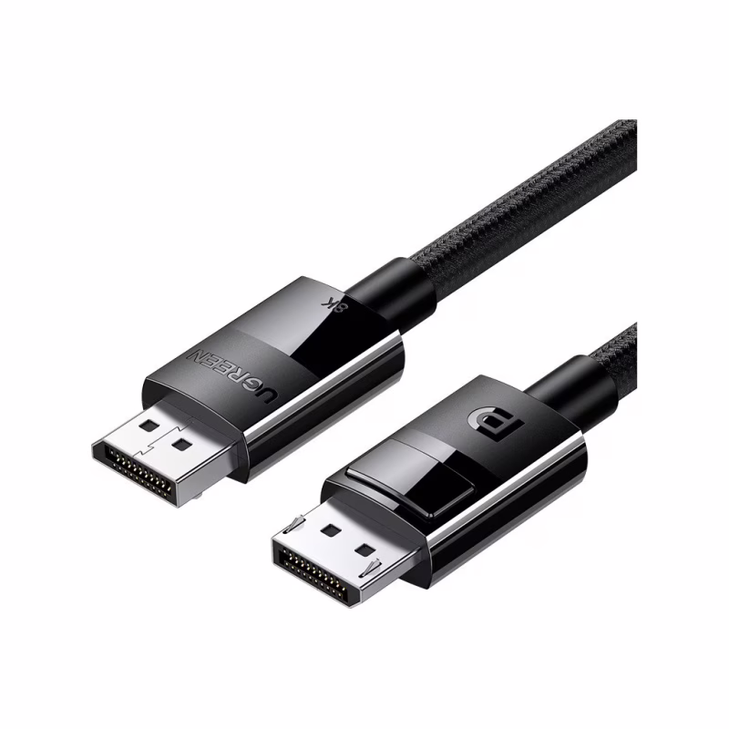 Кабель мультимедийный DisplayPort M to DisplayPort M 1.0m V1.4 braided DP114 black Ugreen (80390)