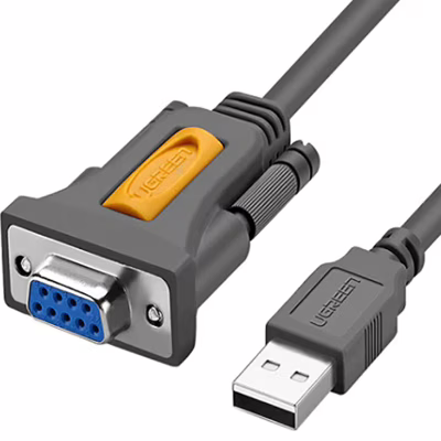 Кабель для передачі даних USB to COM F 1.5m DB9 RS-232 CR104 black Ugreen (20201)