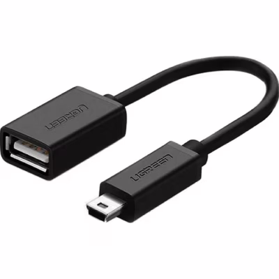 Переходник OTG USB 2.0 AF to Mini 5P 0.1m US249 black Ugreen (10383)