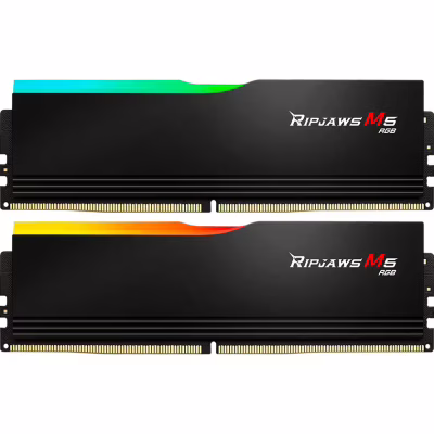 Модуль пам'яті для комп'ютера DDR5 64GB (2x32GB) 6000 MHz Ripjaws M5 RGB Matte Black G.Skill (F5-6000J3238G32GX2-RM5RK)
