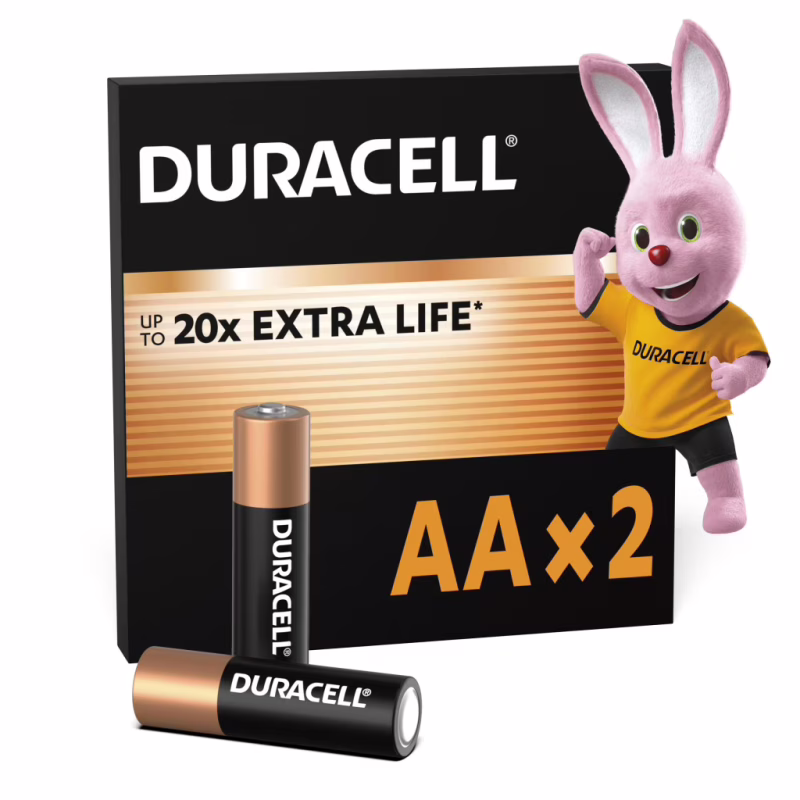 Батарейка Duracell AA лужні 2 шт. в упаковці (5000394058163 / 81551267)