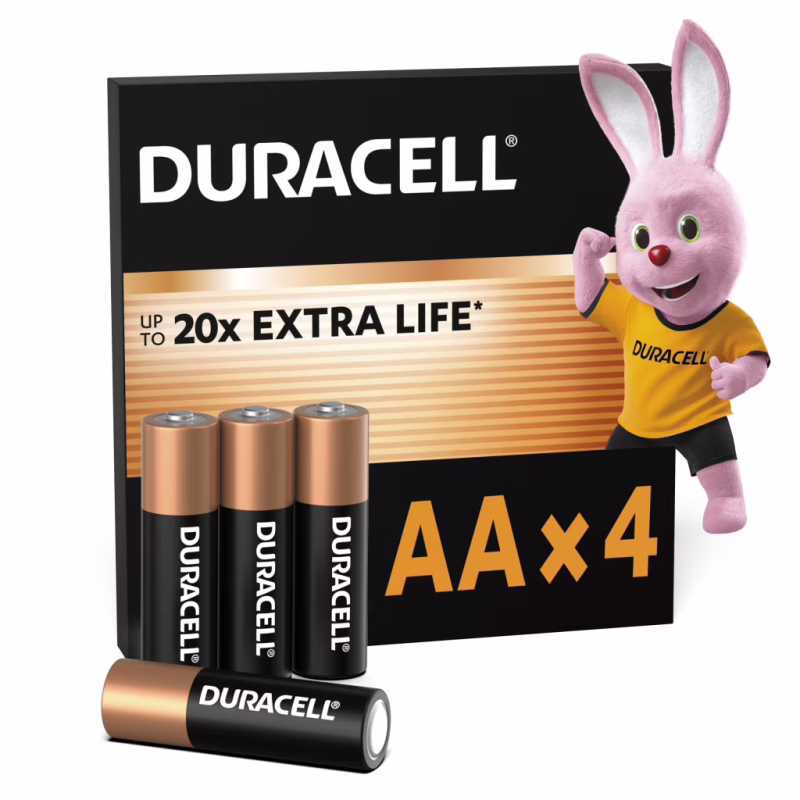 Батарейка Duracell AA лужні 4 шт. в упаковці (5000394052536 / 81551270)