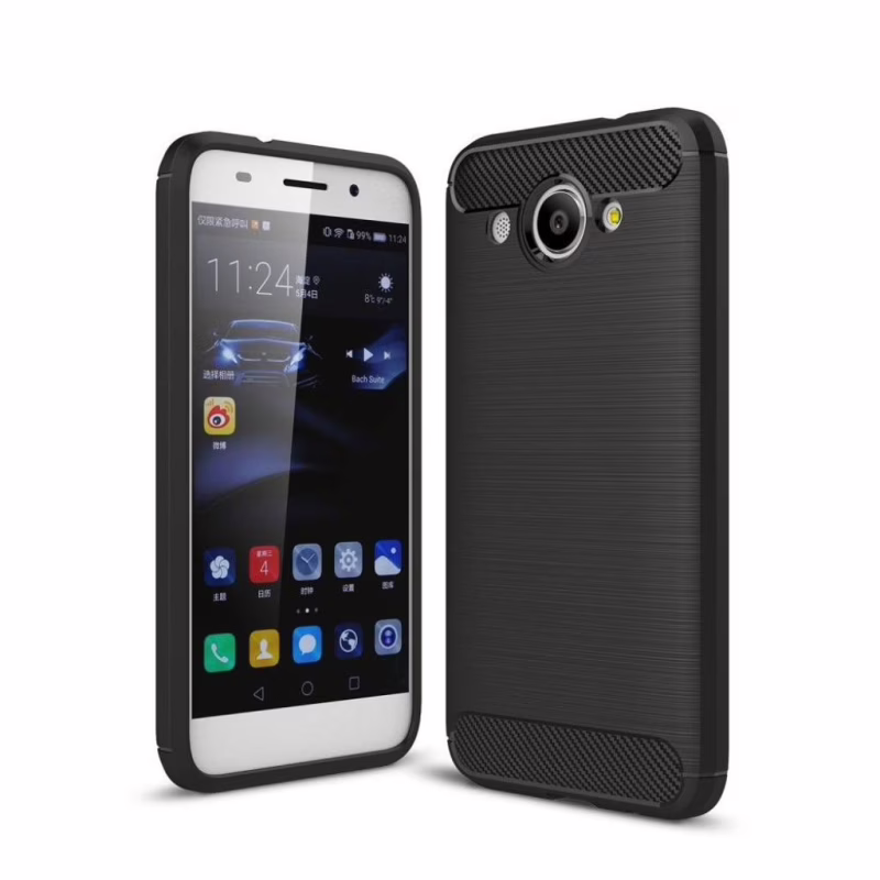Чехол для мобильного телефона для Huawei Y3 2017 Carbon Fiber (Black) Laudtec (LT-HY32017B)