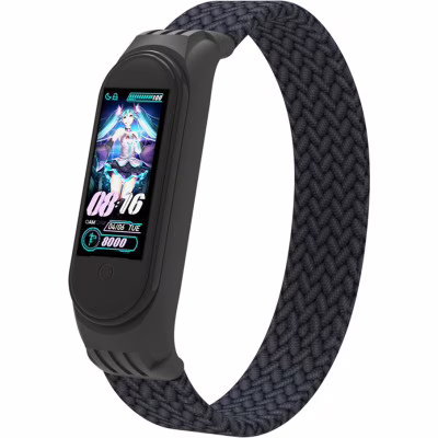 Ремешок для фитнес браслета Armorstandart Braided Solo Loop для Xiaomi Mi Band 4/5/6 Charcoal size S (ARM59179)