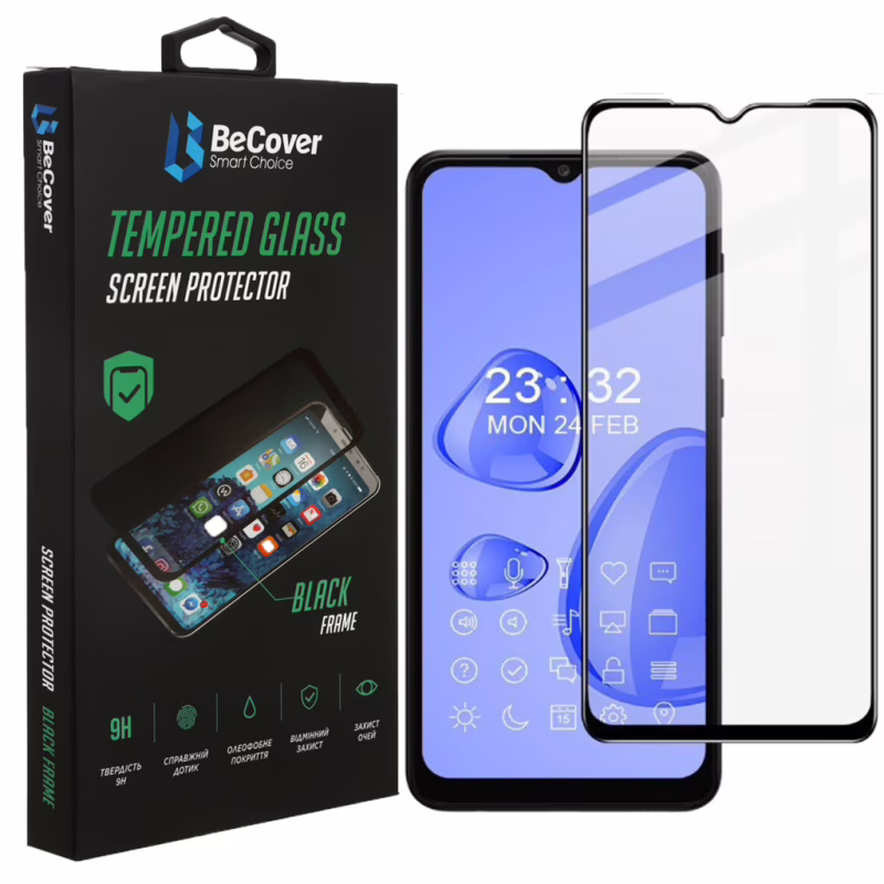 Стекло защитное BeCover Samsung Galaxy A04 SM-A045 / A04s SM-A047 / A04e SM-A042 Black (708137)