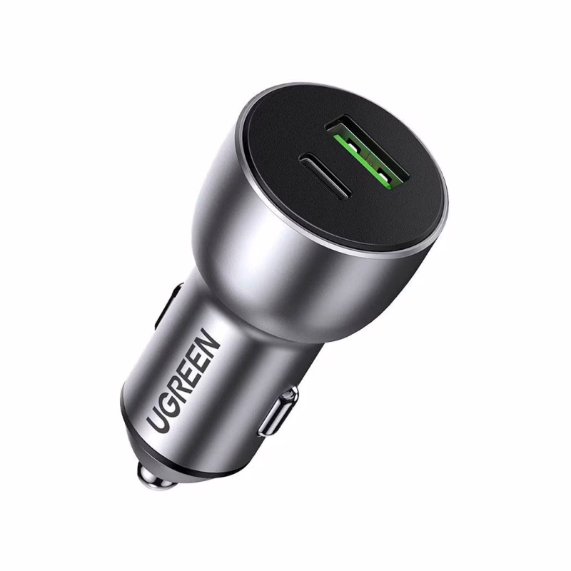 Зарядное устройство Ugreen 1xUSB-C + 1xUSB QC3.0 60W CD213 gray (60980)