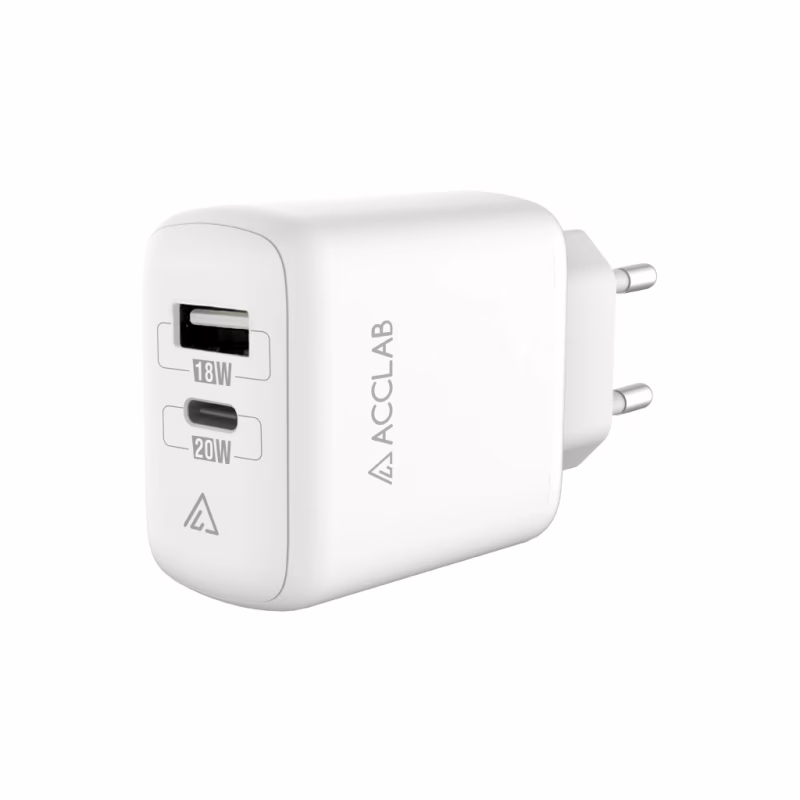 Зарядное устройство ACCLAB AL-TC220 (1xUSB, 1xType-C) (1283126556494)