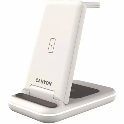 Зарядное устройство Canyon WS-304 Foldable 3in1 Wireless charger Cosmic Latte (CNS-WCS304CL)