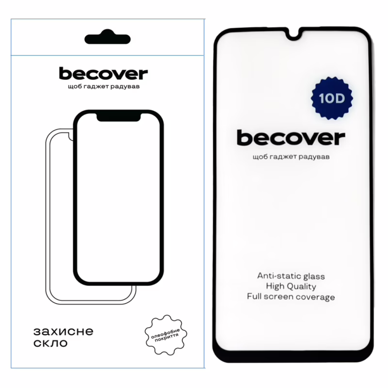 Стекло защитное BeCover Samsung Galaxy A24 4G SM-A245 10D Black (711350)