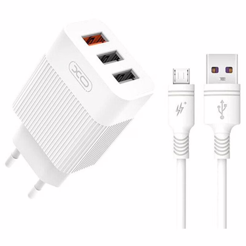 Зарядний пристрій XO L72 QC3.0 3USB +micro (XO-L72-MCR)